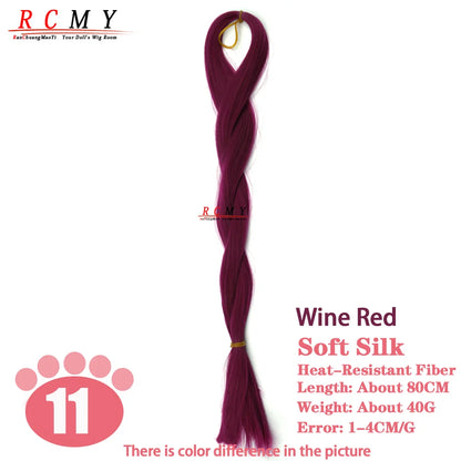 RCMY BJD/SD Doll Wig - Soft Blue Heat-Resistant Silk Synthetic Hair for 1/3, 1/4 & 1/6 Dolls