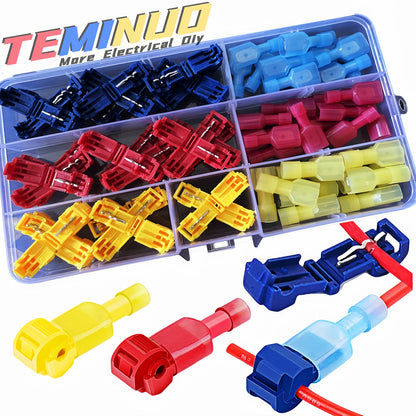 T-Tap Wire Connectors - Nylon Insulated Self-Stripping Quick Disconnect Electrical Wire Splice Terminals, 40/50/60PCS