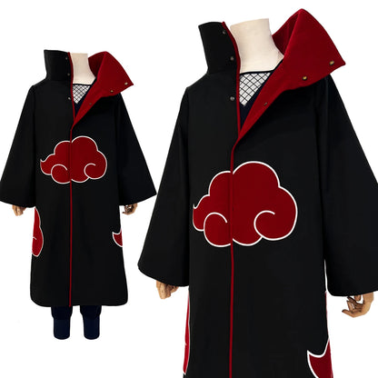 HOLOUN Anime Uchiha Itachi & Sasuke Cosplay Cloak – Embroidered Hawk Team Akatsuki Costume for Christmas
