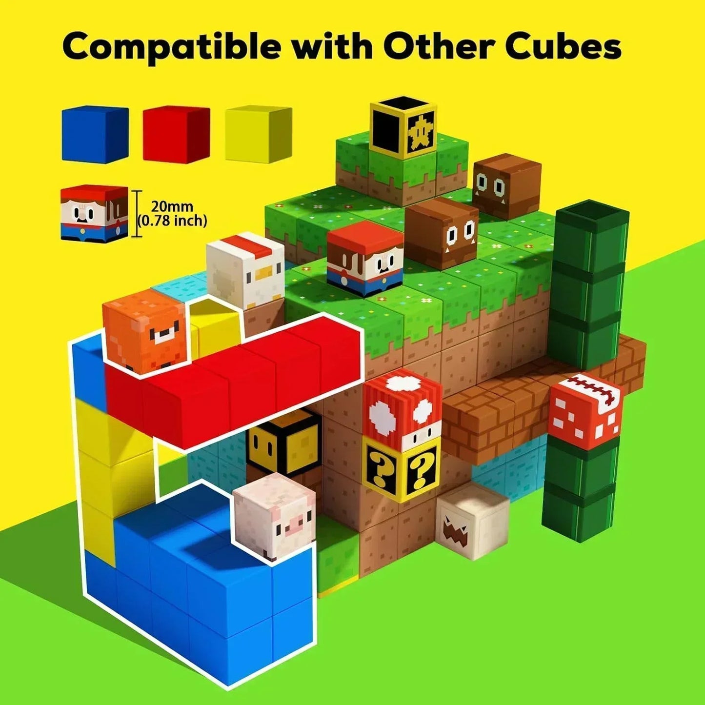 Magnetic Building Blocks Cube Set – STEM DIY Toy for Kids 3+, Boys & Girls, Sensory Model Gift