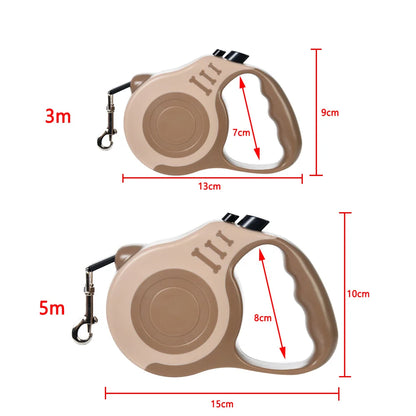 Retractable Dog Leash - 3M/5M Adjustable Walking & Hiking Traction Rope for Small and Large Dogs