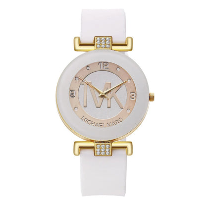 UTHAI W28 Women’s Fashion Quartz Watch - Light Luxury Diamond and Silicone Band, College Girl Timepiece