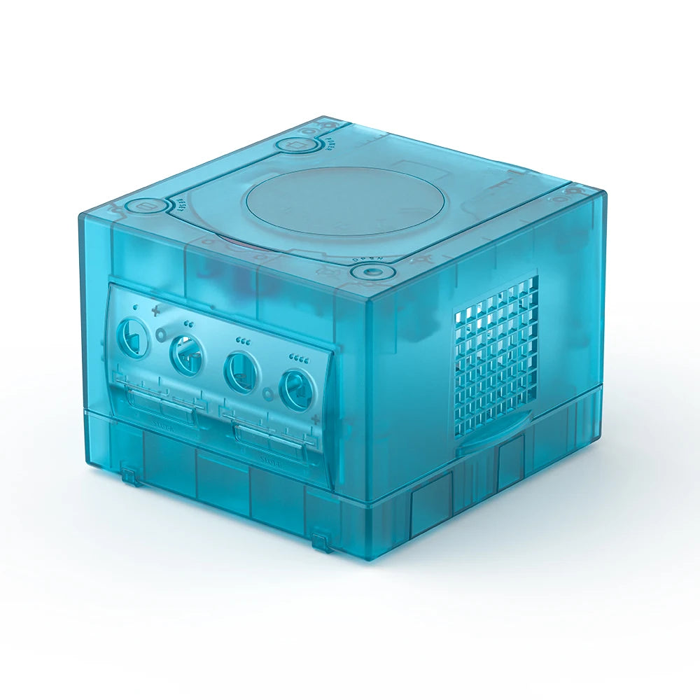 Bitfunx Ice Blue Transparent Replacement Shell for GameCube – Protective Case for NGC GC DOL-001/DOL-101 Console