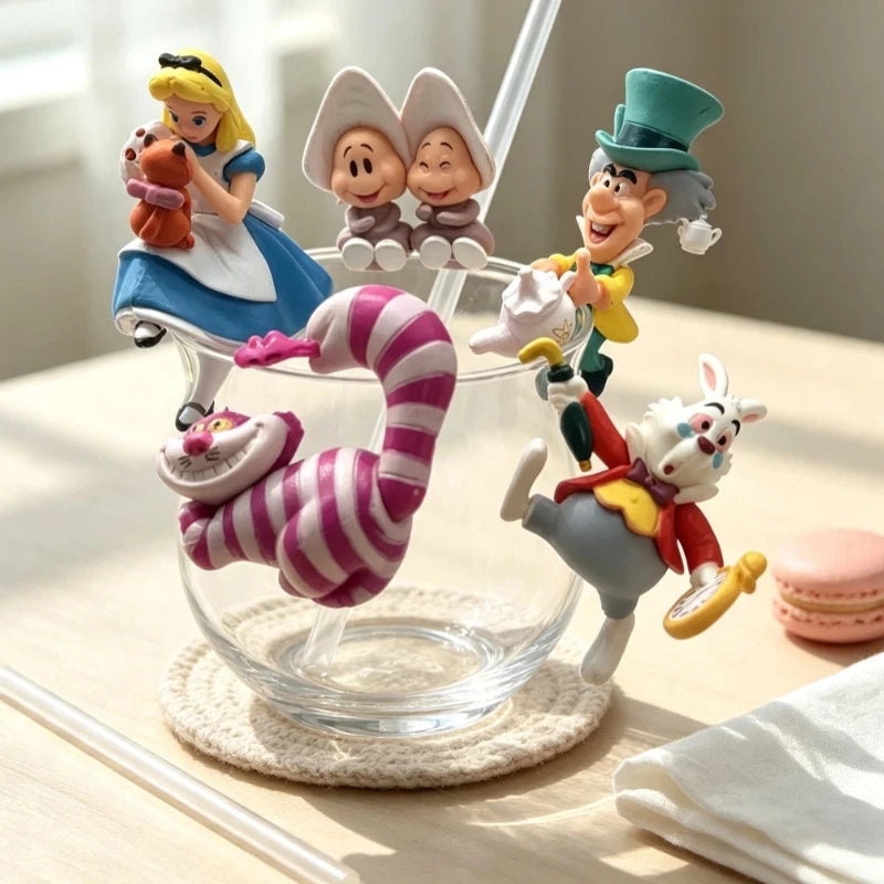 Alice’s Blind Box Mini Figures - Handmade Cartoon Desktop Decorations & Surprise Collectible Souvenirs, 8-Piece Set