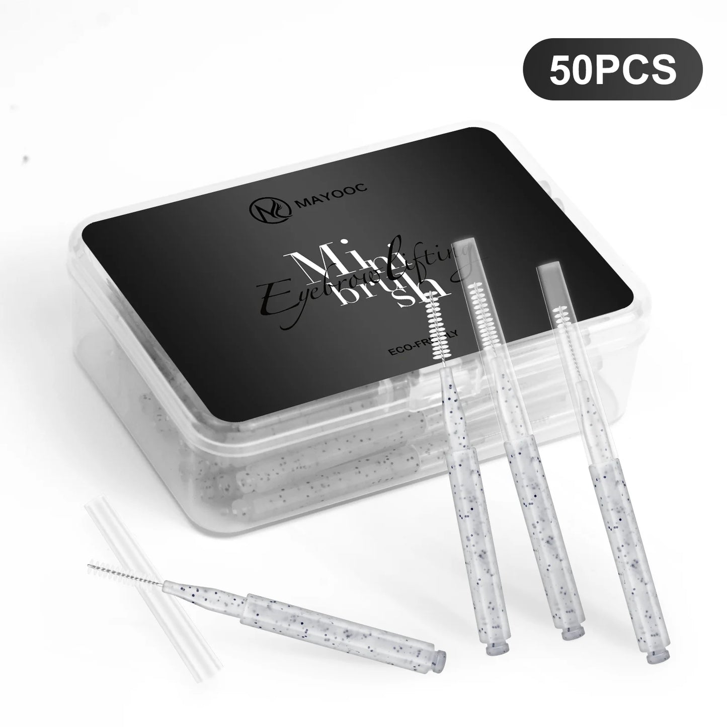 MAYOOC Mini Eyebrow Brush – Disposable Brow Lifting & Perm Brushes, Bendable Micro Eyelash Applicators Tools