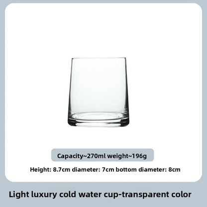 Aesthetic Glass Drinking Cup Set - Juice, Whiskey & Water Tumblers for Home, Hotels & Bulk Use