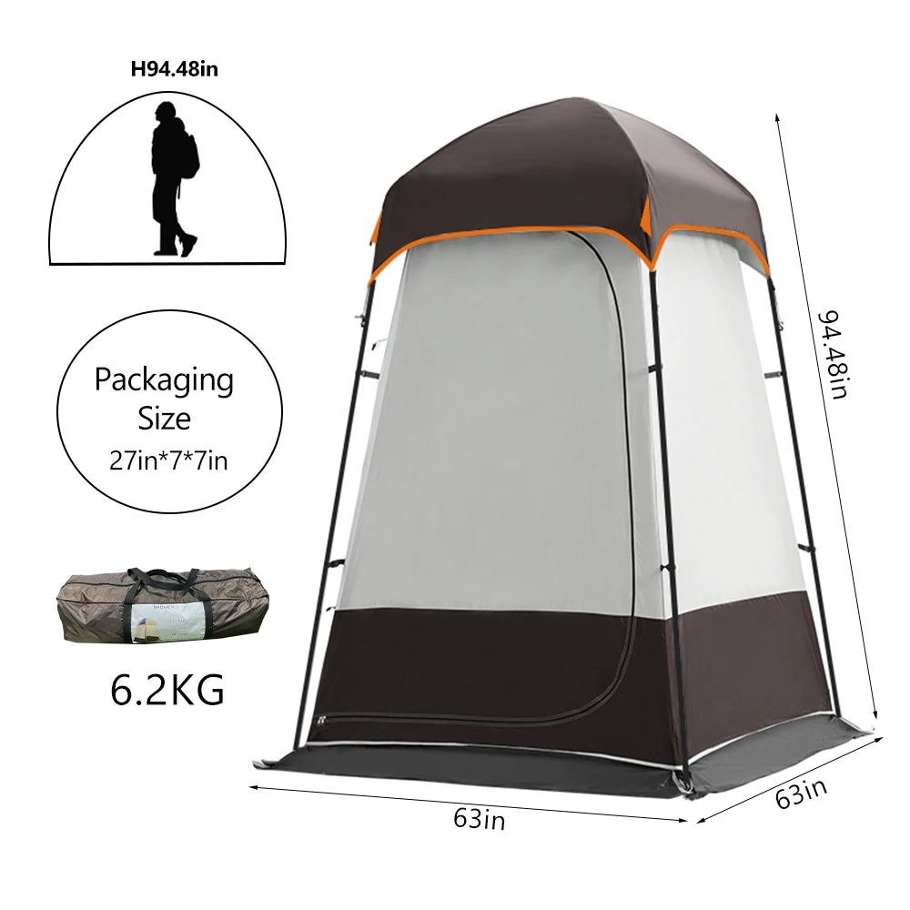 Portable Outdoor Privacy Shower Tent – Double-Layer Sun Shelter for Camping, Dressing, Changing Room, Toilet, Hiking, Fishing & Picnic