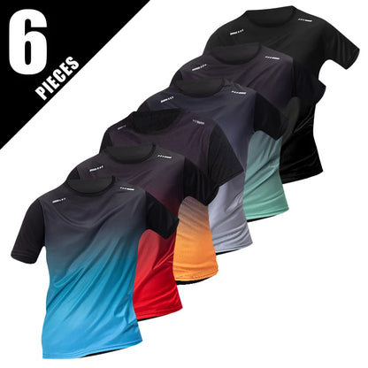 Men’s Summer Quick Dry T-Shirt - Solid Color Short Sleeve Sports Shirt for Running & Casual Wear