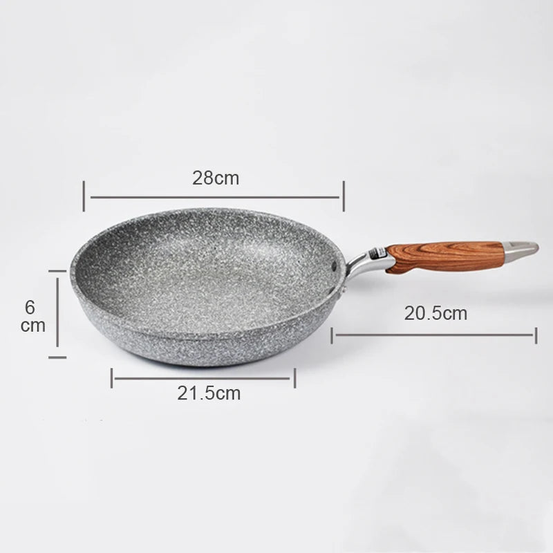 Durable Non-Stick Stone Frying Wok – Ceramic Skillet Pan for Induction, Gas Stove & Kitchen Cooking Set