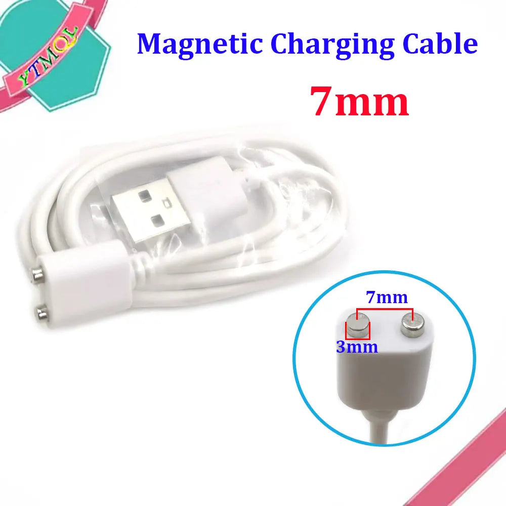 Magnetic Charging Cable – 2pin USB Charger for Beauty Instruments & Smart Devices, 5-10mm Magnet Spacing