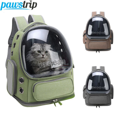 Transparent Pet Cat Carrier Bag - Outdoor Travel Backpack for Cats and Small Dogs, Breathable Carrying Bag, Pet Supplies