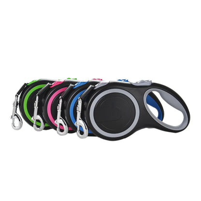 Retractable Dog Leash Roulette Collar - Adjustable Durable Walking Hiking Bulldog Rope for Small Big Dog (3m/5m/8m, 50kg)