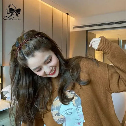 2024 New Double Band Headbands for Women – Non-Slip Hair Bands with Clips, Bezel Hair Hoop, Fashion Headwear