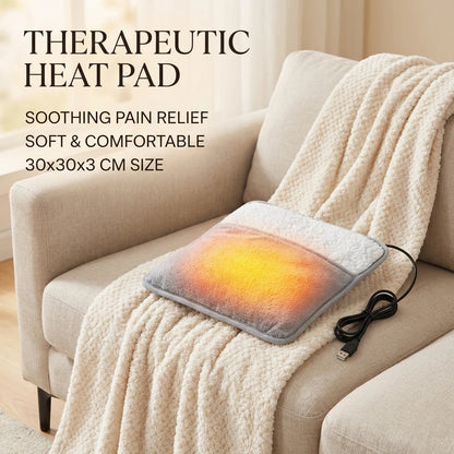 USB Electric Heated Foot Warmer Pad – Soft Plush Winter Heating Mat, Washable Foot Heating Cushion for Sleep & Home Comfort