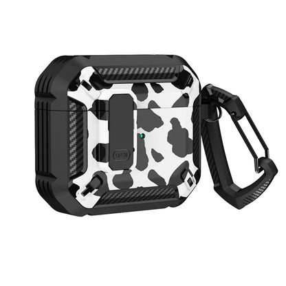 Carbon Fiber Shockproof Case for AirPods Pro 1/2 & AirPods 3 – Protective Headset Cover with Switch