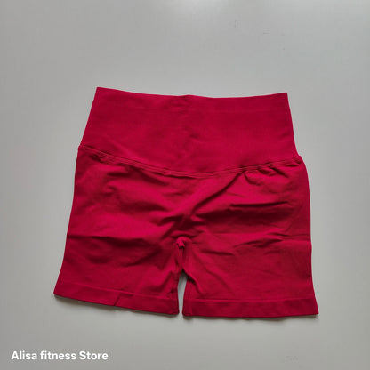 High Waisted Yoga Shorts - Seamless Tummy Control Fitness Shorts for Running, Workout & Activewear