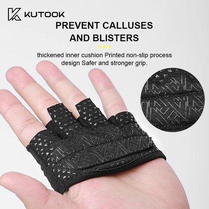KUTOOK Four-Finger Fitness Gloves – Breathable, Anti-Slip & Shock-Absorbing for Men & Women
