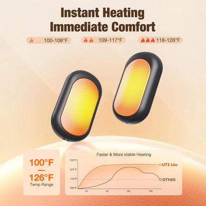 2-in-1 Magnetic Mini Hand Warmer - Compact Portable Pocket Heater with 3 Adjustable Heat Settings