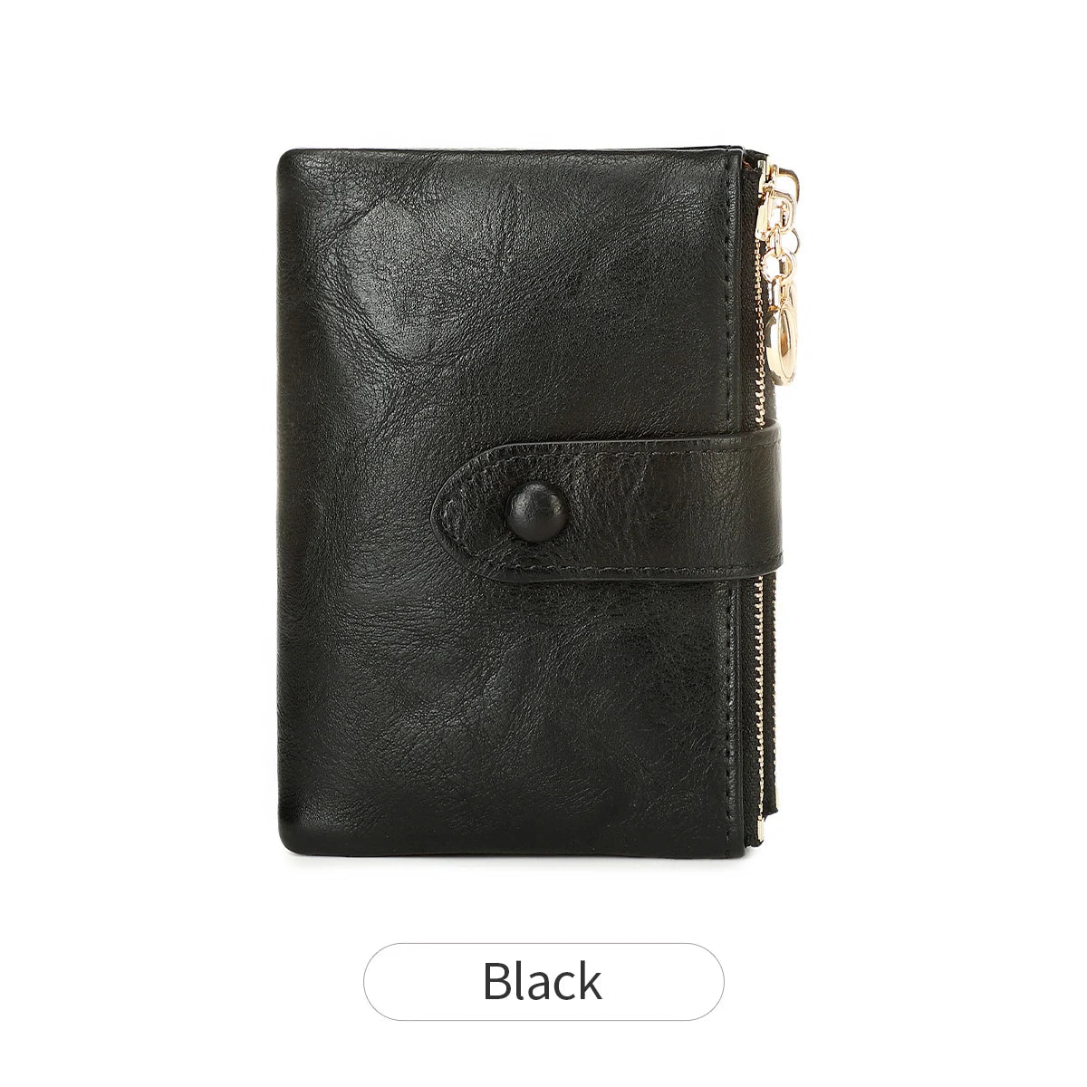 Minimalist Women’s Wallet – Short Three-Layer Large Capacity Double Zipper Card & Money Holder