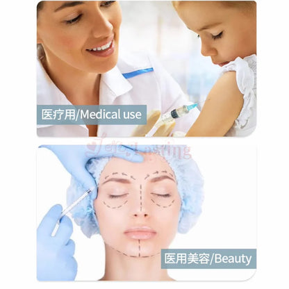 100PCS 34G Tattoo Needles (1.5mm, 2.5mm, 4mm, 8mm) - Transparent Syringe Injection & Painless Teeth Irrigator Parts