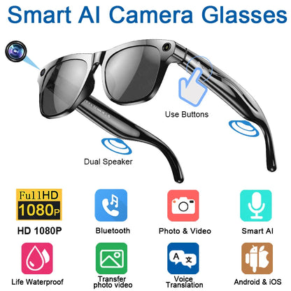 OPPO 4K HD AI Smart Glasses – 100MP Camera, ChatGPT, Bluetooth Calls, Voice Assistant & 260mAh Battery Smart Glasses 2025
