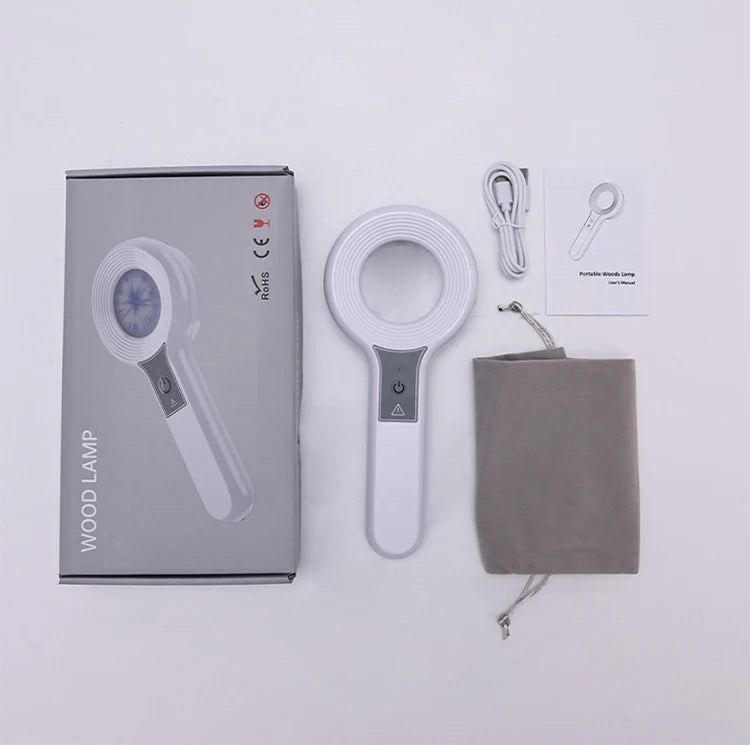 Portable Wood’s Lamp Skin Analyzer – UV Facial Beauty Diagnostic Device for Dermatology Testing & Skin Examination Salon Tool