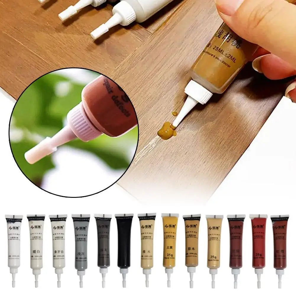 Multipurpose Wood Furniture Scratch Repair Cream – Multicolor Damage Filler & Refinishing Paint for Wooden Surfaces