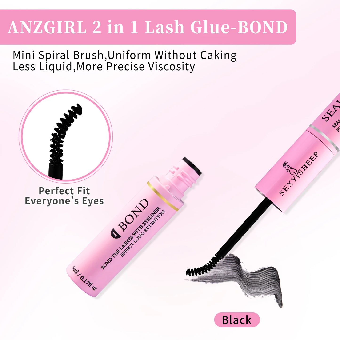 48H Eyelash Glue and Seal for Clusters – Strong Hold, Long-Lasting Adhesive for Lash Extensions