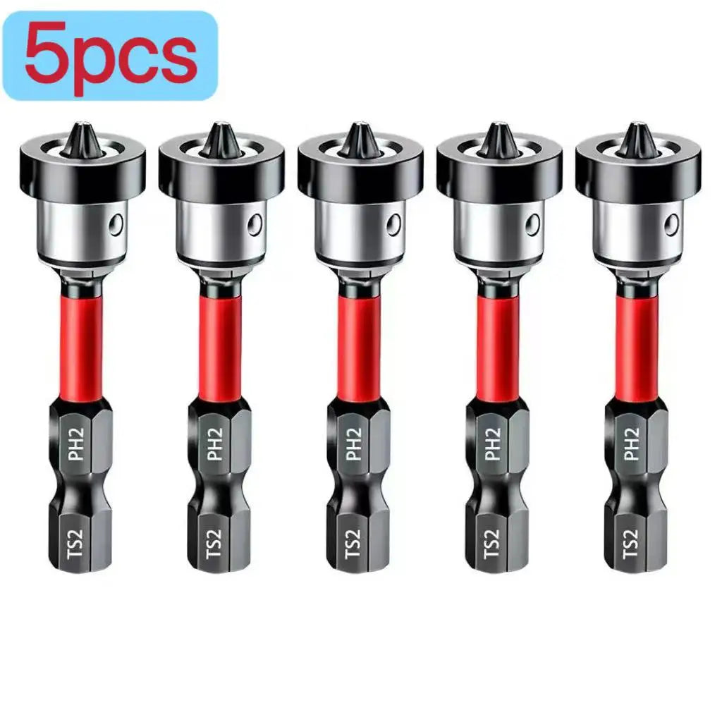 5–60PCS PH2 Magnetic Impact Driver Bit Set – Alloy Steel Cross Screwdriver Bits for Drill & Screw Driving Non-Slip Tool Kit