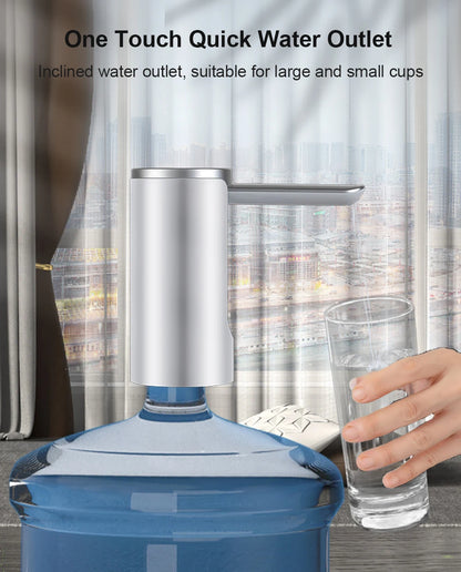 Electric Foldable Water Pump — Automatic Rechargeable Dispenser for 19L Gallon Bottles, Desktop Drinking Water Pump
