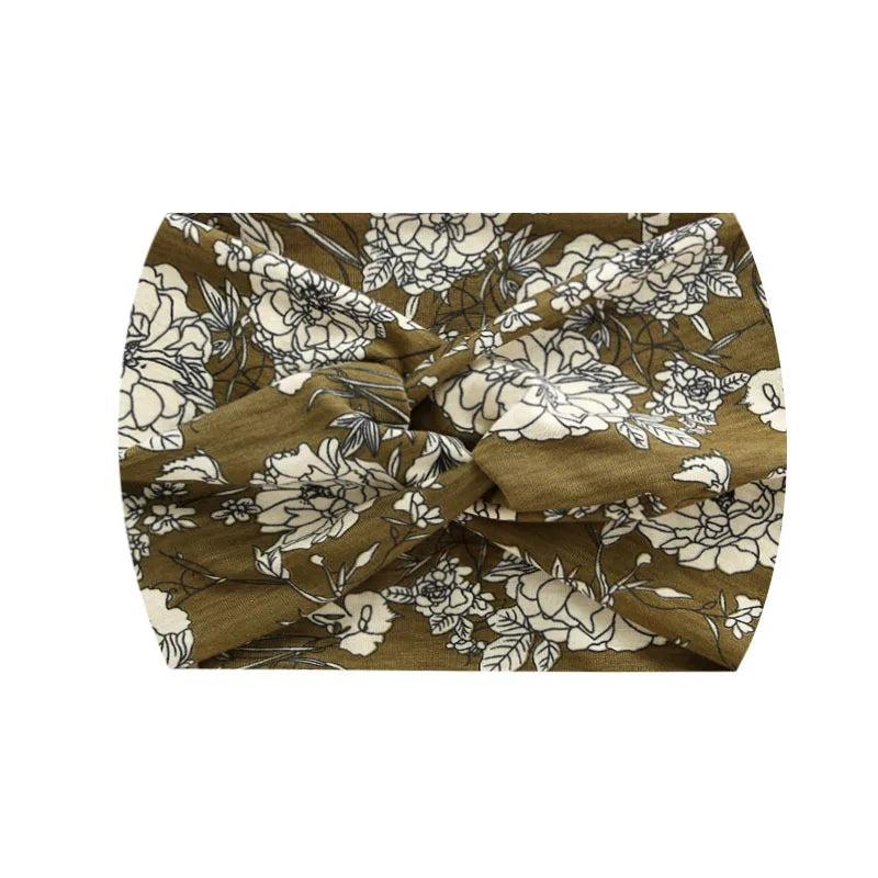 Wide Stretch Printed Sports Headband – 18cm Athletic Sweatband & Hairband