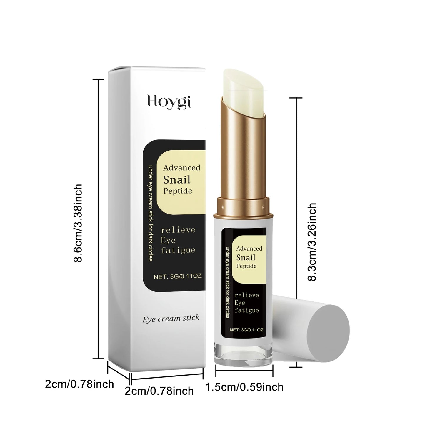 Snail Collagen Eye Cream Stick — Anti-Wrinkle, Dark Circle Remover, Firming & Moisturizing Eye Care for Puffiness and Fine Lines