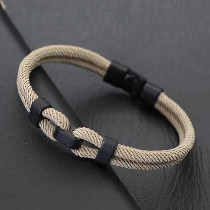Personalized Men's Thread Bracelet – 4mm Milan Rope Bangle, 6 Color Wrap, Grade A Gift for Boyfriend