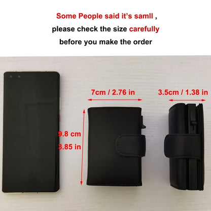 RFID Microfiber Leather Men’s Trifold Wallet – Slim Fashion Card Holder with Coin Pocket and Money Bag