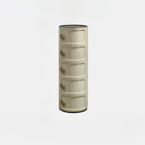 Nordic Round Bedside Table – Mini 2/3/4/5 Layer Cute Storage Cabinet, Creative Living Room & Bedroom Furniture