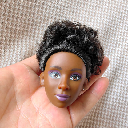 Original 1/6 Doll Supermodel FR Heads — DIY Curly Black Hair Doll Accessories, Limited Edition Collectible Gift