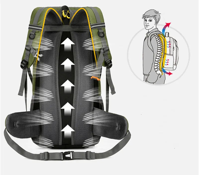 2025 50L Outdoor Hiking & Camping Backpack – Travel Duffel & Sports Backpack