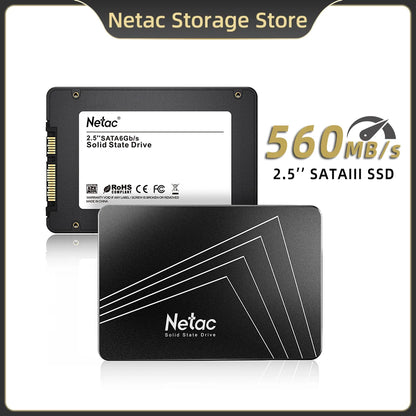 Netac 2.5'' SATA SSD – 128GB to 4TB Internal Solid State Drive for PC, SATA3 Hard Drive
