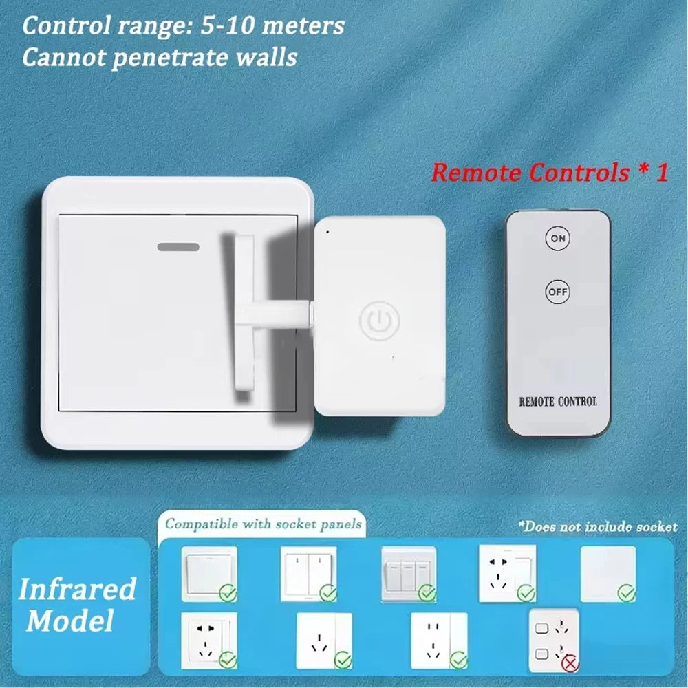 Wireless Remote Control Button Pusher Switch – Wiring-Free Automatic On/Off Light Controller Lazy Smart Switch Tool