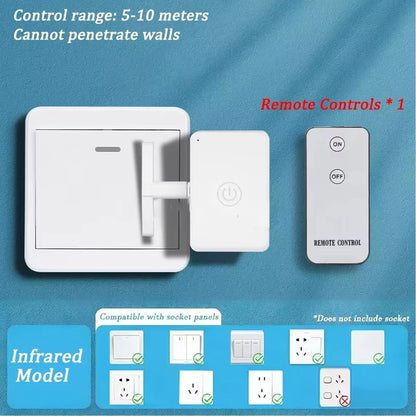 Wireless Remote Control Button Pusher Switch – Wiring-Free Automatic On/Off Light Controller Lazy Smart Switch Tool