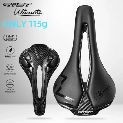 RYET Bicycle Saddle - Ultralight Full Carbon Racing Seat for Road Bike Cycling & Sports