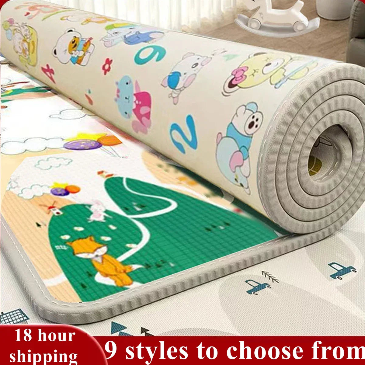 Baby Crawling Play Mat - Non-Toxic EPE Foam Safety Rug, 1cm Thickness, Two Thickness Options and Five Sizes for Kids’ Play Areas