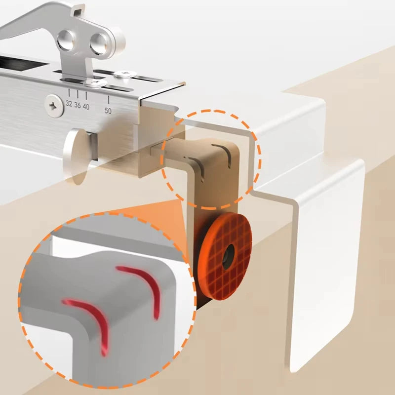 Drawer Fastening Clip — Adjustable Front Mount Clamp for Quick and Accurate Drawer Panel Installation