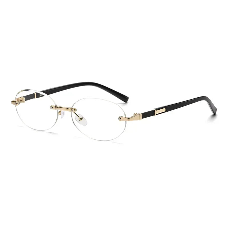 Rimless Rectangle Sunglasses – Unisex Small Square Fashion Shades, Lightweight UV Protection for Summer Travel