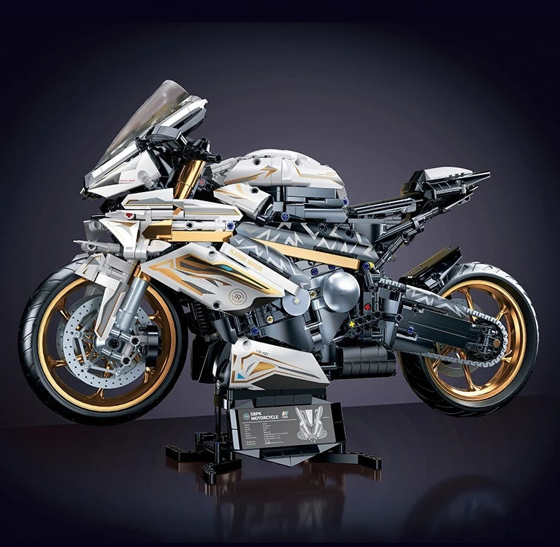 TOYLINX Alloy Motorcycle Building Blocks 2045PCS | Racing Model Toy for Kids & Gift Decoration