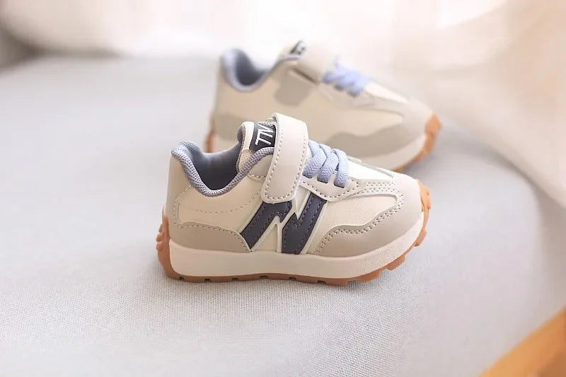 New Kids Sports Shoes - Non-Slip Breathable Lace-Up & Hook and Loop Casual Sneakers, Lightweight Soft Sole