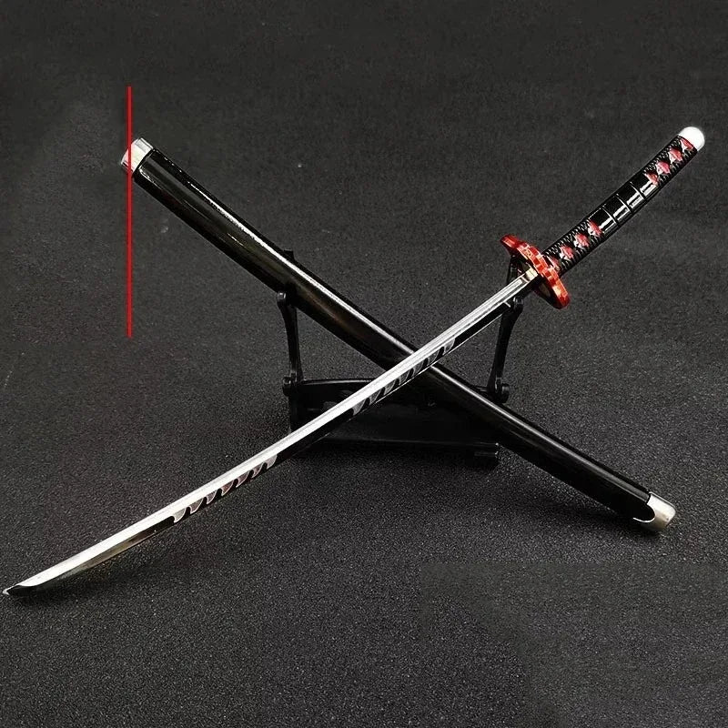 25cm Demon Slayer Metal Katana Sword Toy – Tanjirou Ghost Killer Anime Cosplay Prop & Home Decor Collection