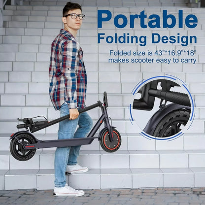 AOVOPRO LP60 Electric Scooter 350W – 19mph Foldable E-Scooter with 8.5" Tires, 16 Mile Range for Adults