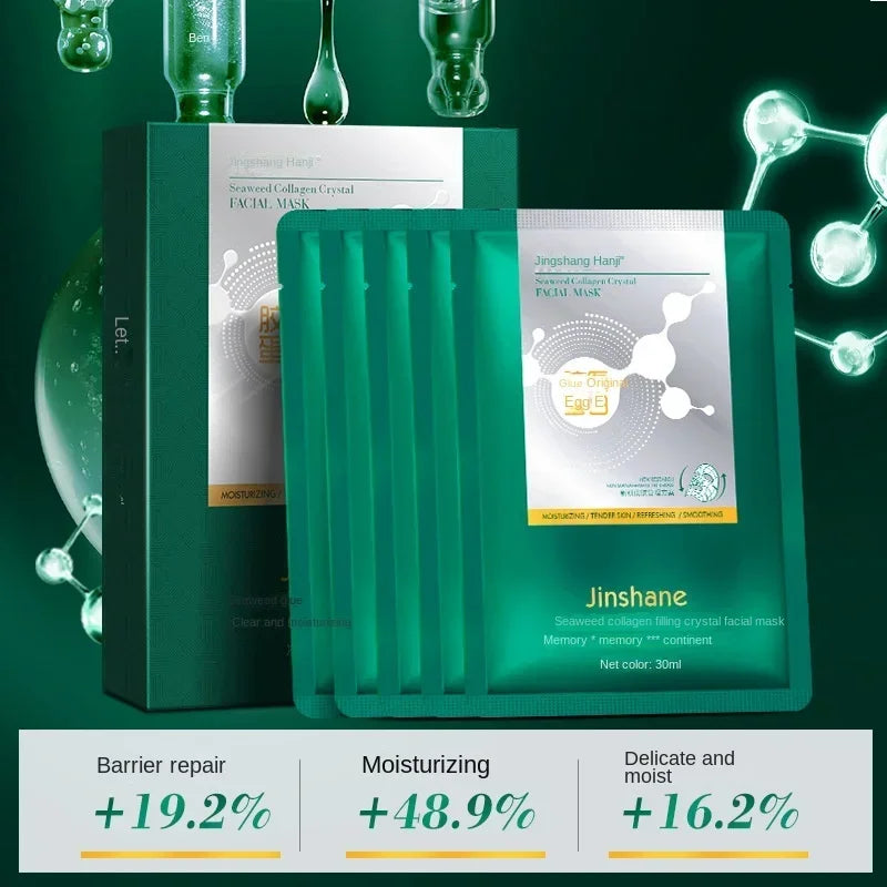 TikTok Hot Sale Seaweed Collagen Crystal Mask – Replenishing Fruit Jelly Skin Care, Transparent Masque