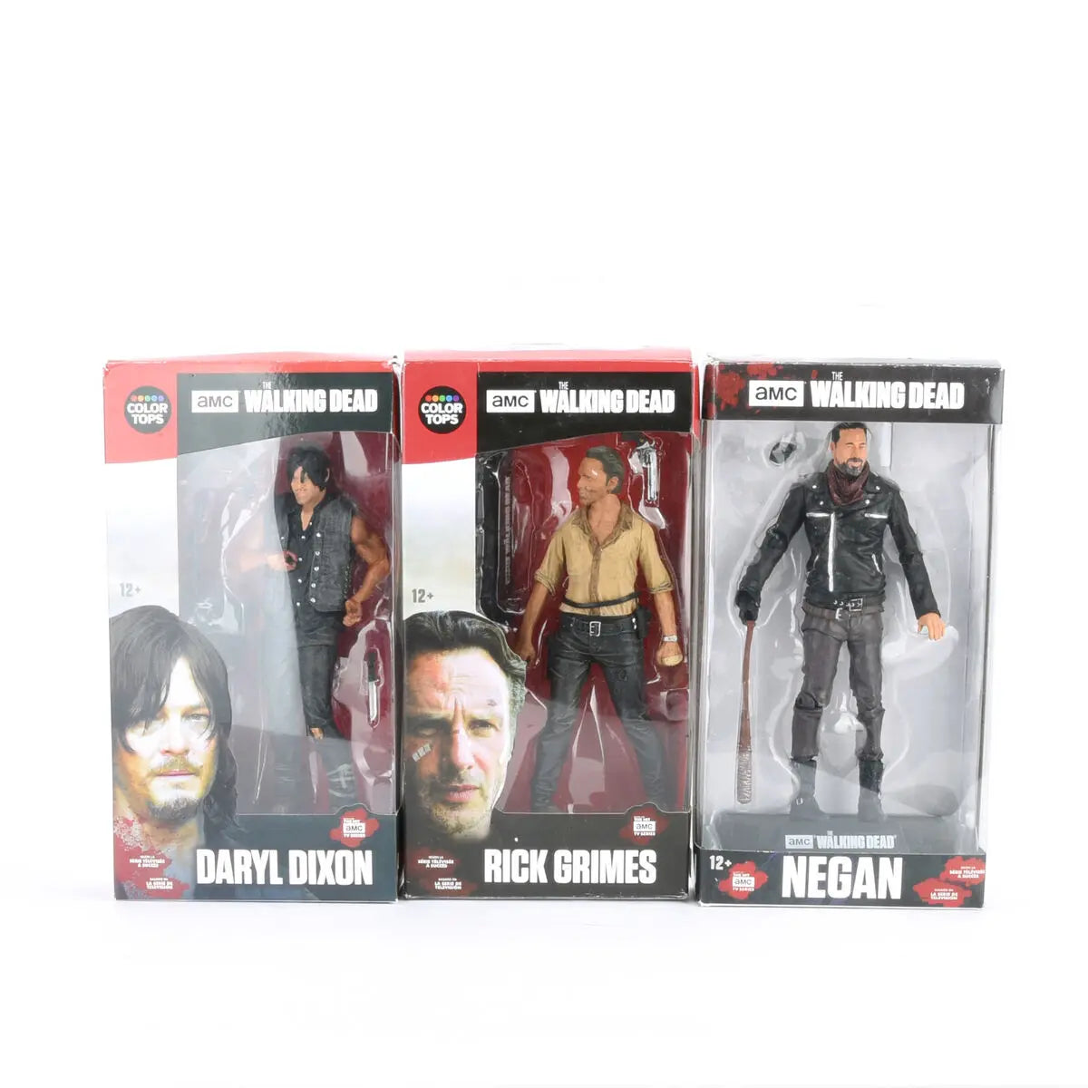 The Walking Dead Action Figures - Rick, Daryl & Negan PVC Collectible Model Toys